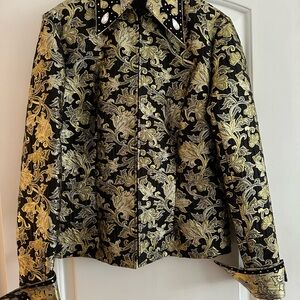 Hobby Horse Western Black and Gold Brocade Jacket